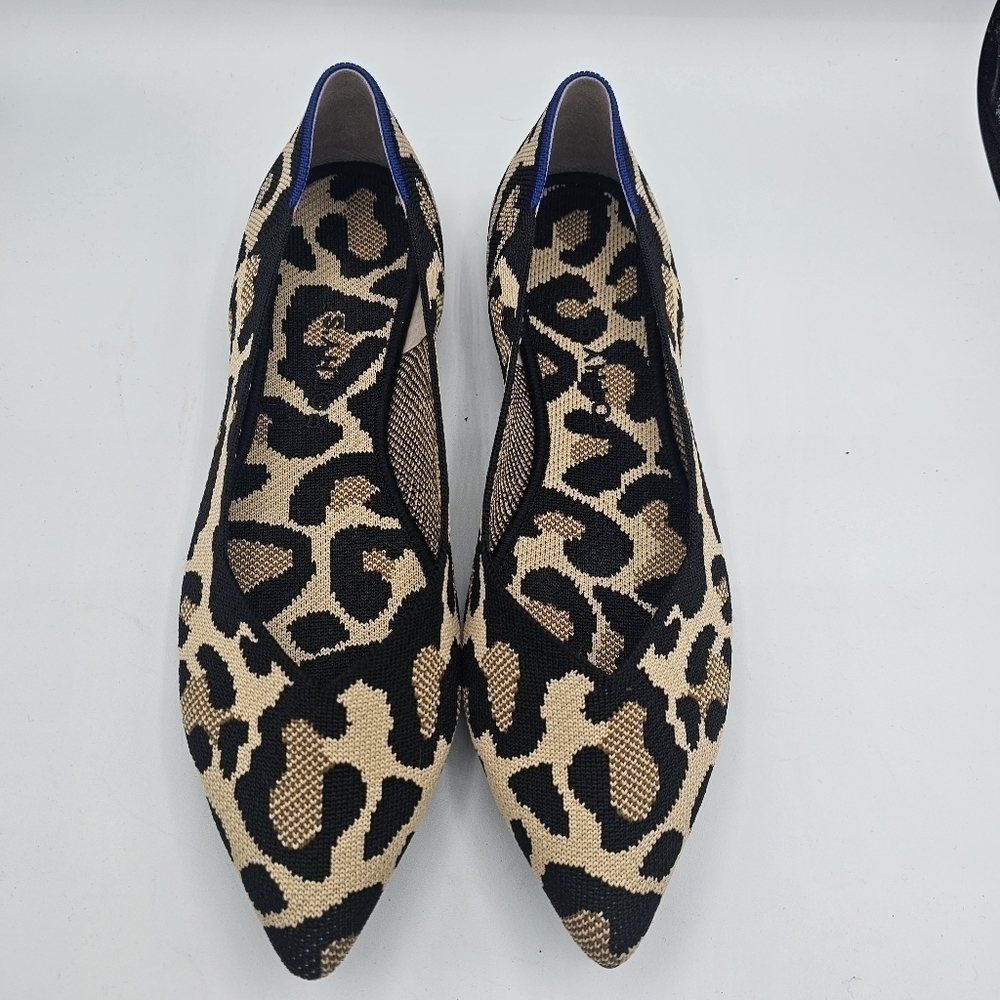 Rothy's Women's The Point Big Cat Flat in Leopard Size 11.5 - Picture 2 of 10